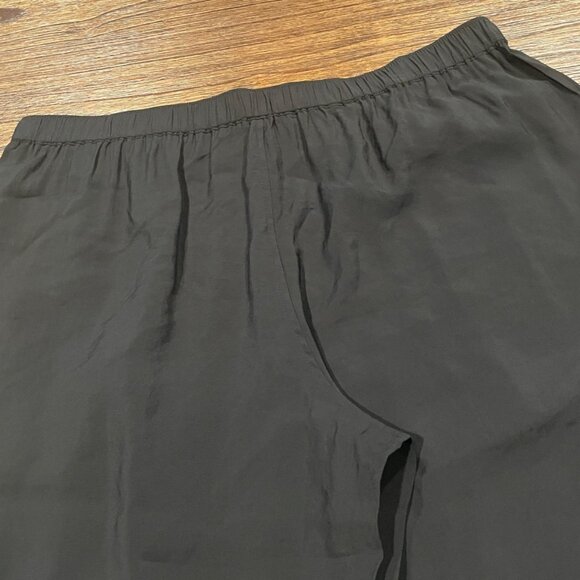 NWT Madewell Sz LP Black Petite Pull-On Wide-Leg Pants in Softdrape NP411 Modal - Picture 4 of 10